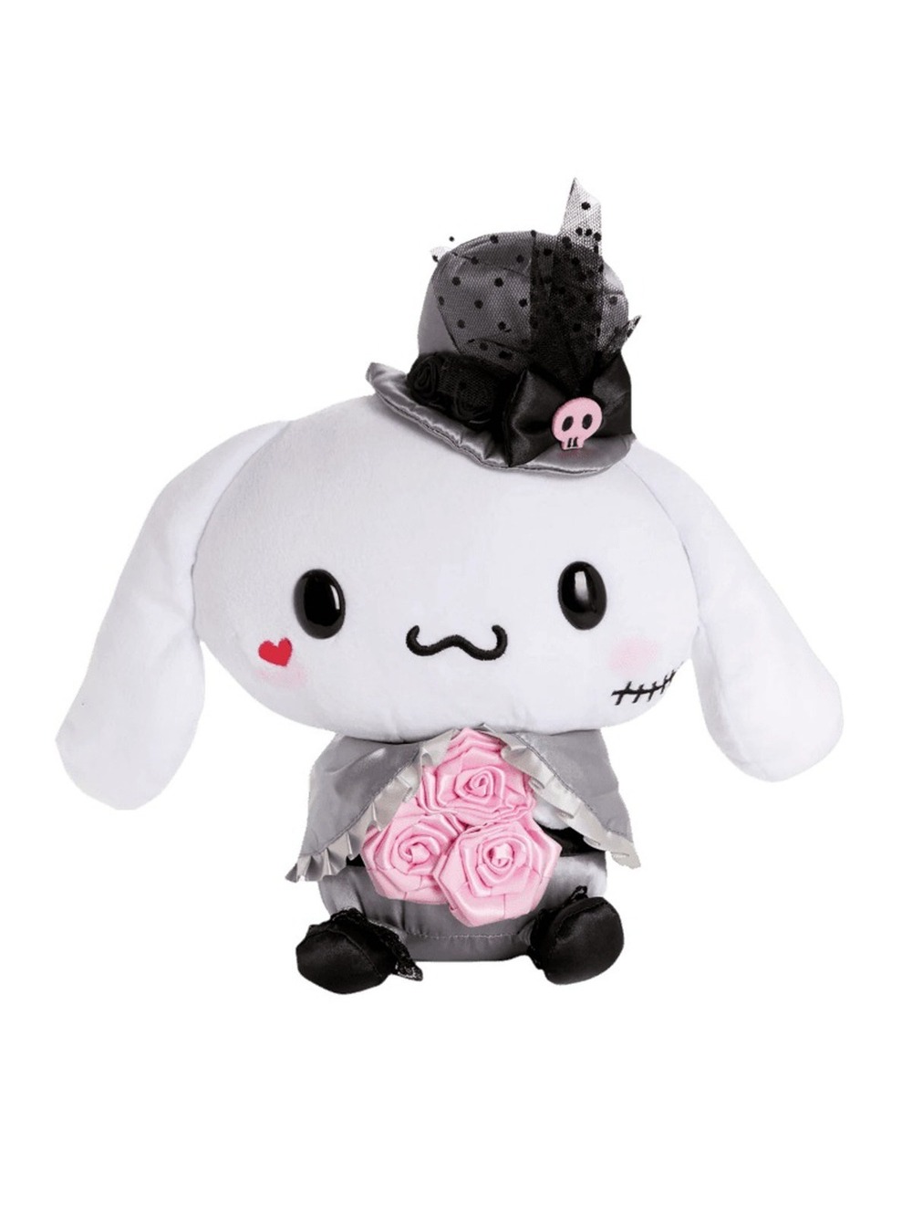 Cinnamoroll Halloween Black Rose Plush - 10"